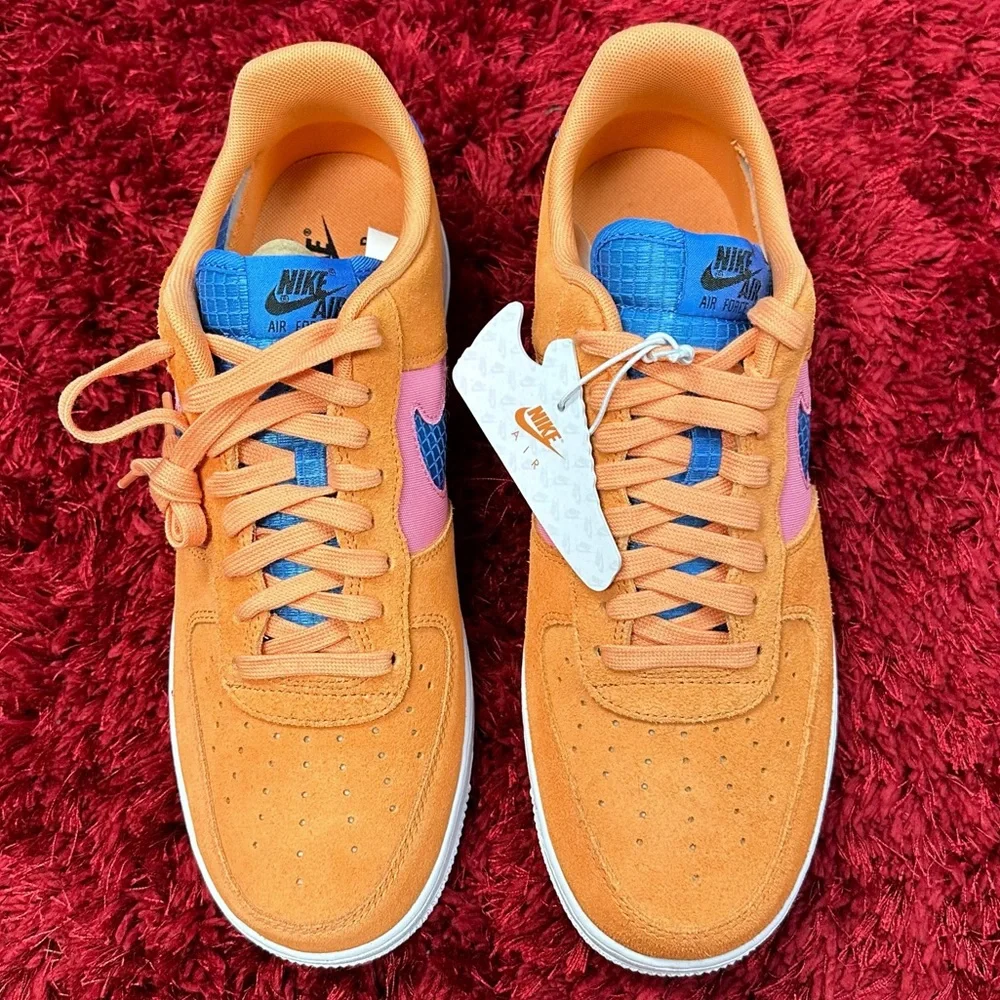 Nike Air Force 1 ‘07 LV8 Orange Trance Shoes 11 White CW7300-800 - Picture 3 of 6